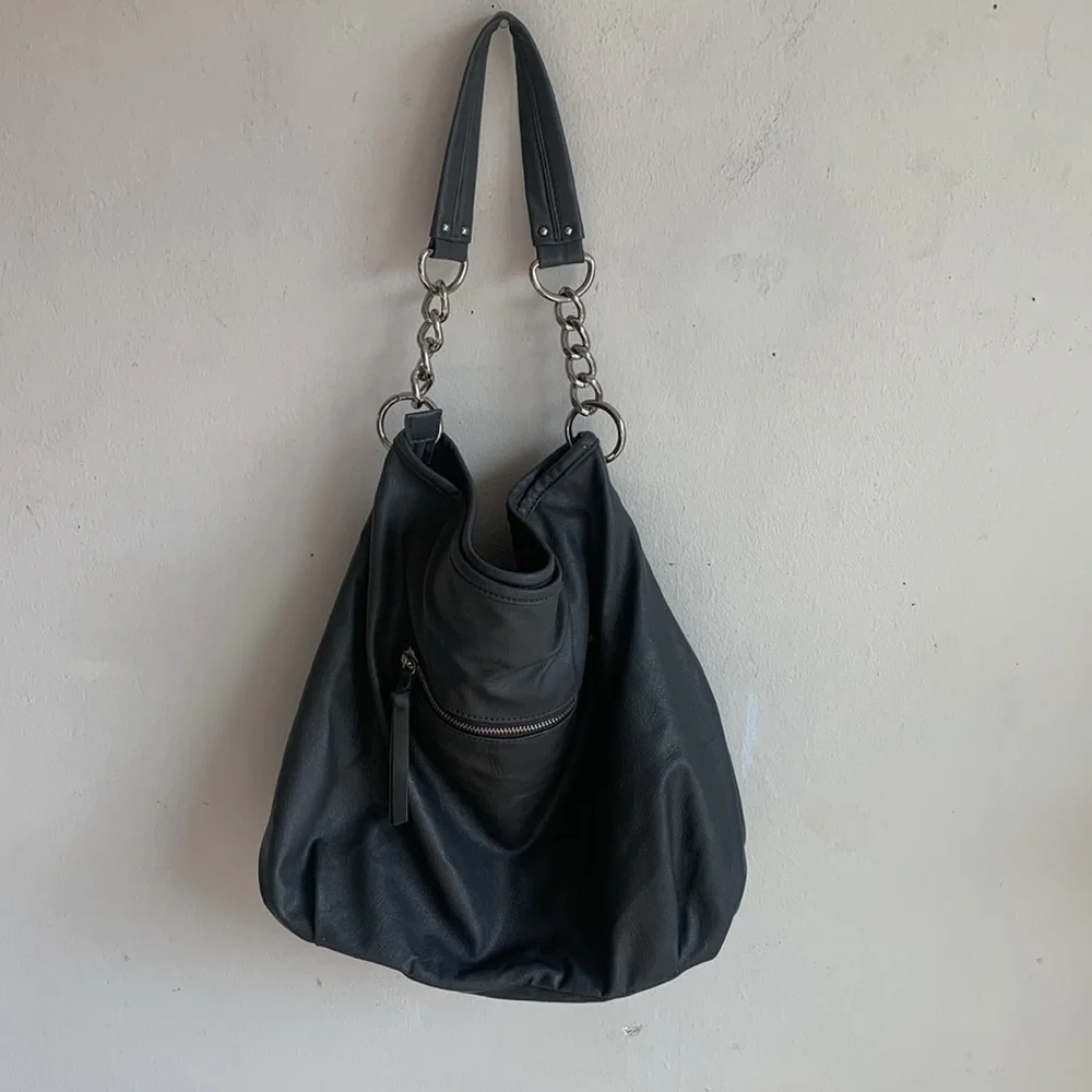 Olivia + Joy Slouchy Hobo Zipper Detail Shoulder Bag